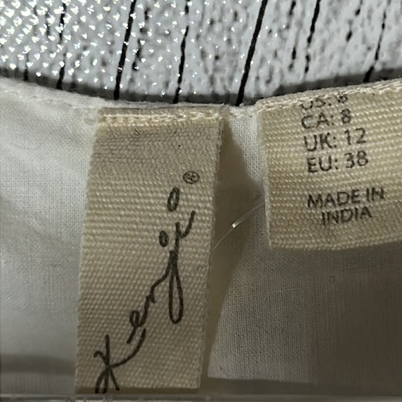 Kenji cream Beaded-sequined-Embroidered Front Sleeveless Lined dress size 8 - Picture 6 of 12